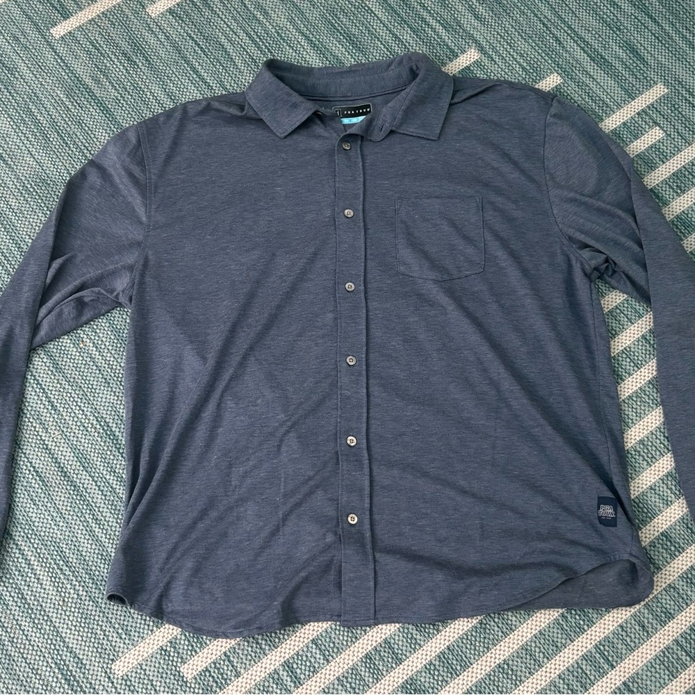 PGA Tour Men's Navy Casual Button-Down Shirt